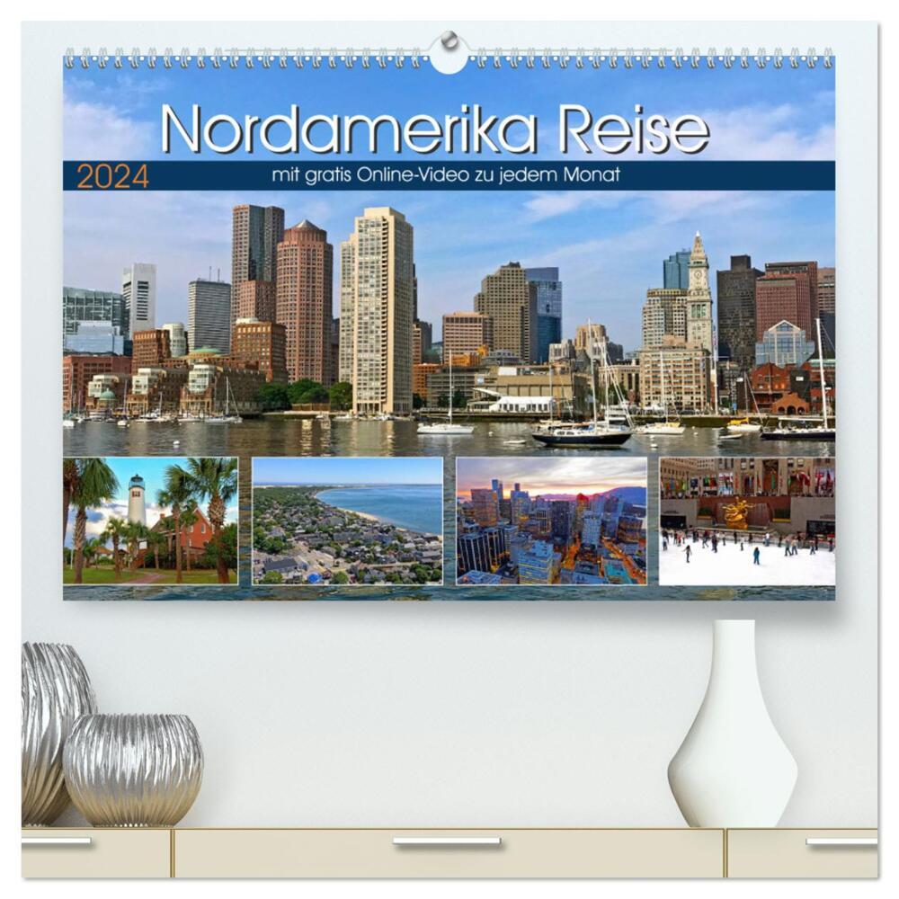Reisekalender Nordamerika (hochwertiger Premium Wandkalender 2024 DIN A2 quer), Kunstdruck in Hochglanz