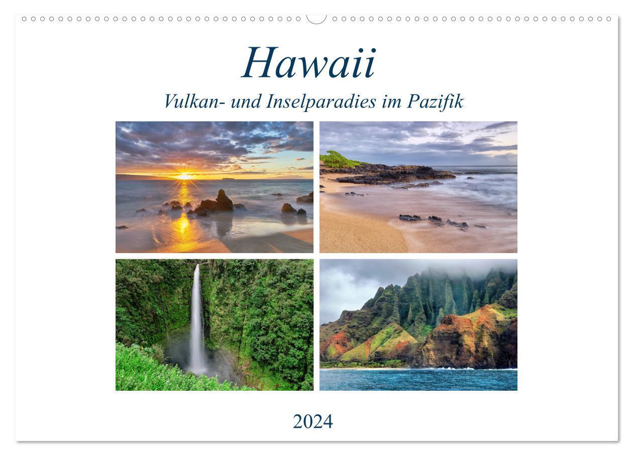 Hawaii - Vulkan- und Inselparadies im Pazifik (Wandkalender 2024 DIN A2 quer), CALVENDO Monatskalender