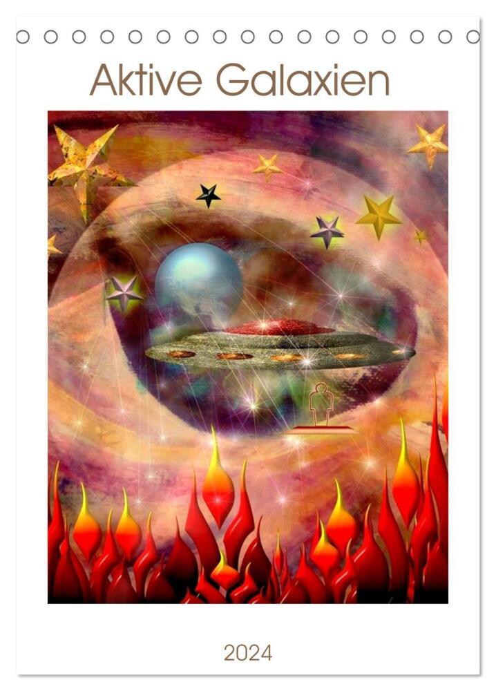 Aktive Galaxien (Tischkalender 2024 DIN A5 hoch), CALVENDO Monatskalender