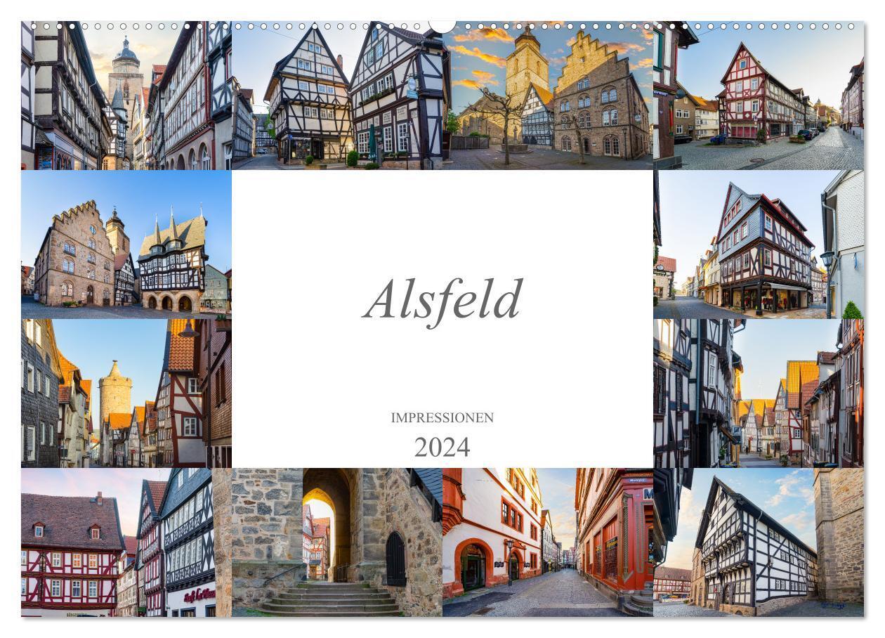 Alsfeld Impressionen (Wandkalender 2024 DIN A2 quer), CALVENDO Monatskalender