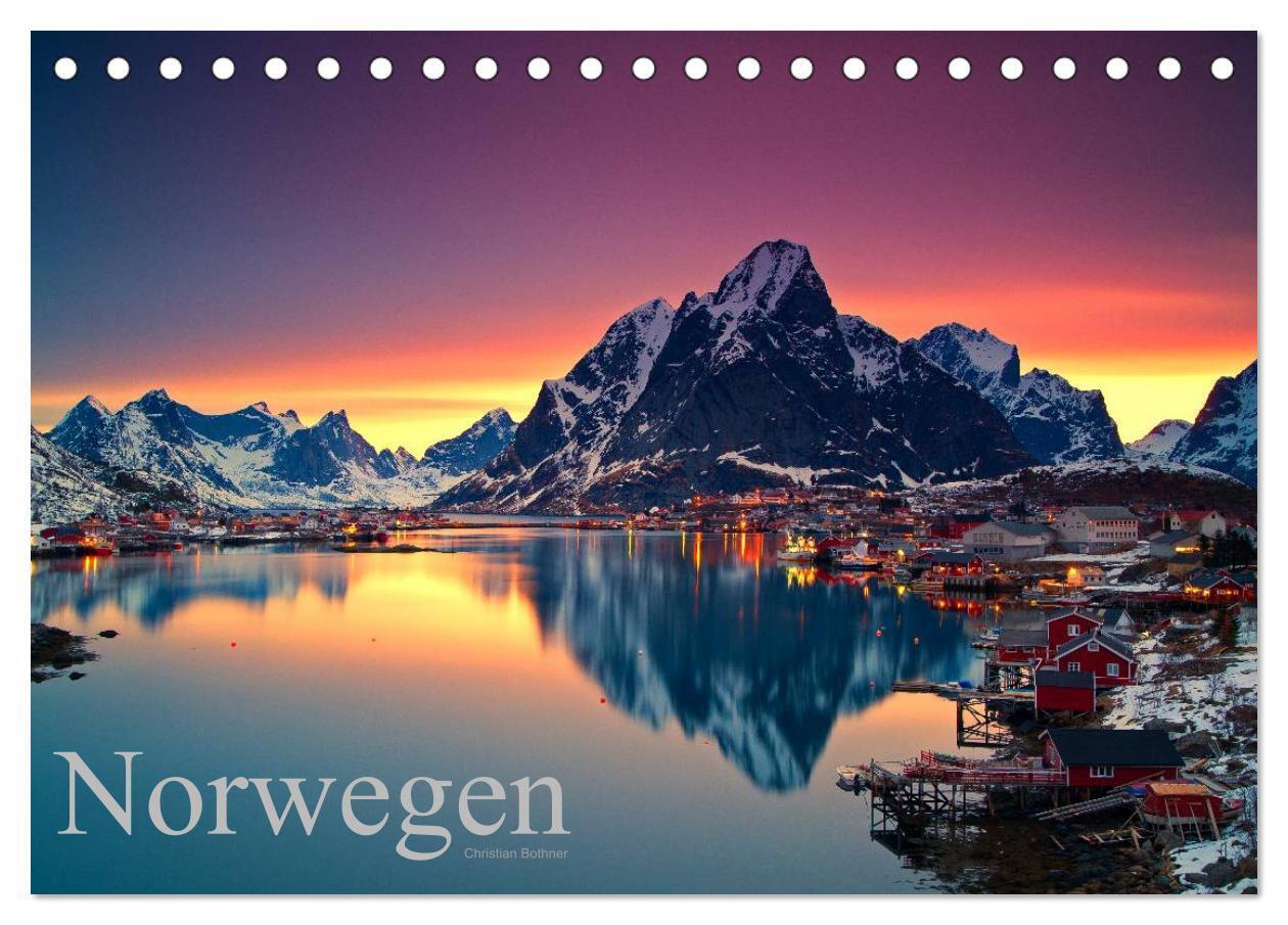 Norwegen (Tischkalender 2024 DIN A5 quer), CALVENDO Monatskalender