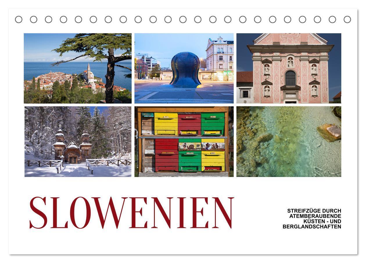 Slowenien - Streifzüge durch atemberaubende Küsten- und Berglandschaften (Tischkalender 2024 DIN A5 quer), CALVENDO Monatskalender