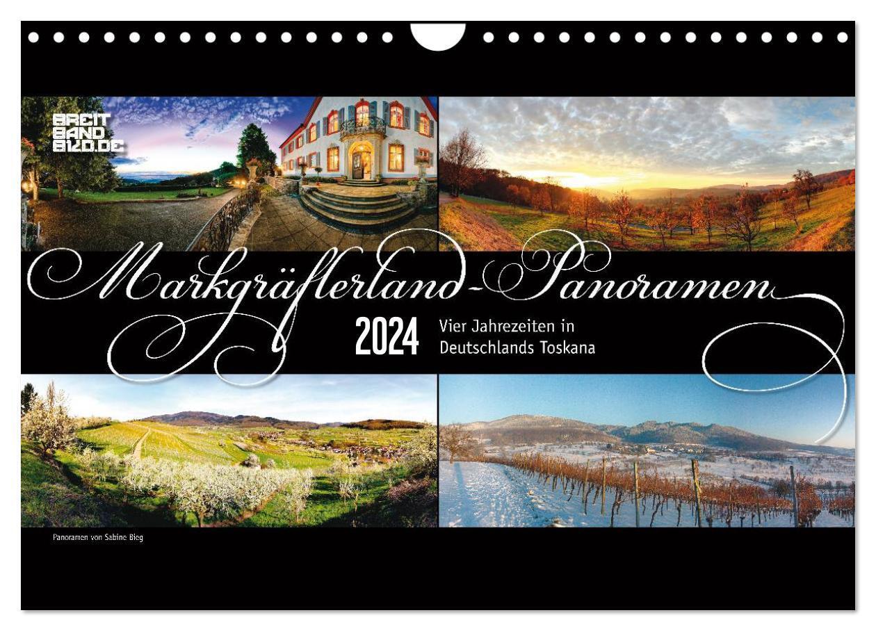 Markgräflerland-Panoramen - Vier Jahreszeiten in der Toskana Deutschlands (Wandkalender 2024 DIN A4 quer), CALVENDO Monatskalender