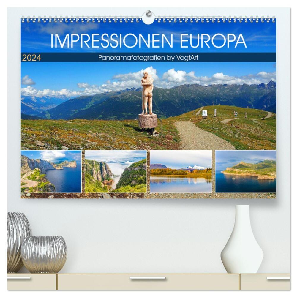 Impressionen Europa, Panoramafotografien by VogtArt (hochwertiger Premium Wandkalender 2024 DIN A2 quer), Kunstdruck in Hochglanz