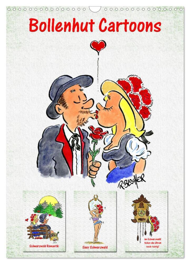 Bollenhut Cartoons (Wandkalender 2024 DIN A3 hoch), CALVENDO Monatskalender