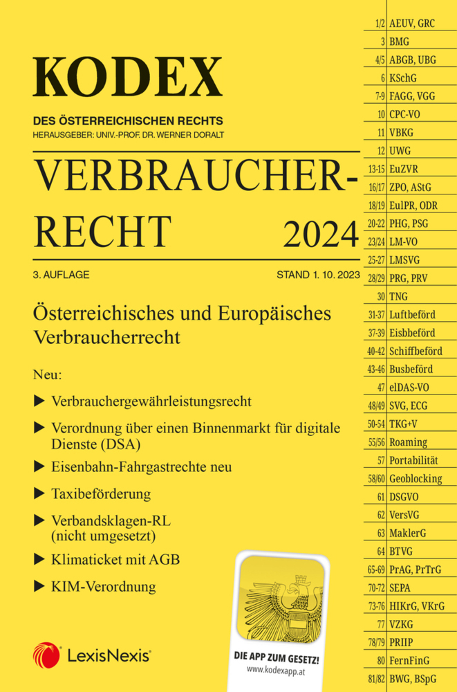 KODEX Verbraucherrecht 2024