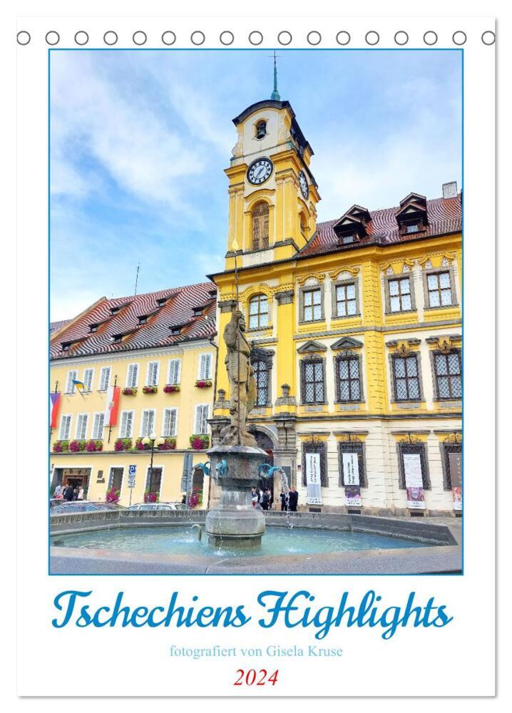 Tschechiens Highlights (Tischkalender 2024 DIN A5 hoch), CALVENDO Monatskalender