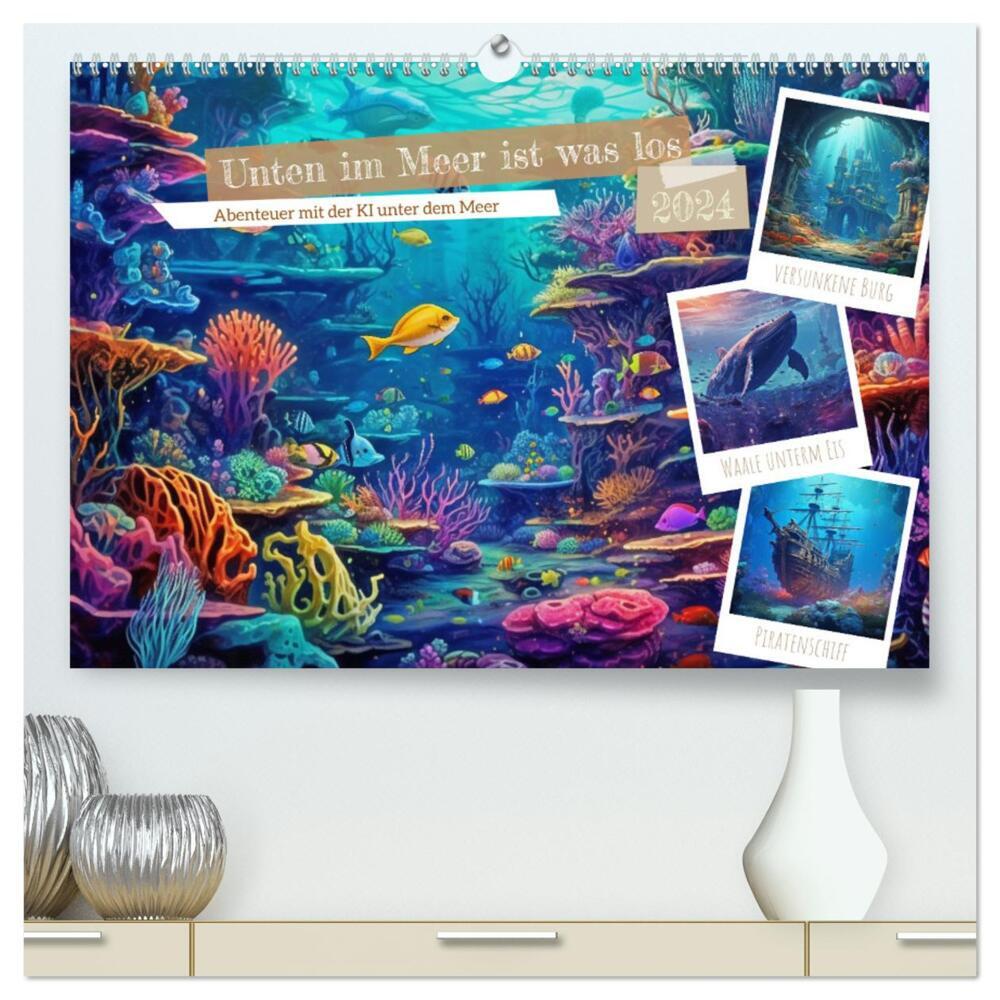 Unten im Meer ist was los (hochwertiger Premium Wandkalender 2024 DIN A2 quer), Kunstdruck in Hochglanz