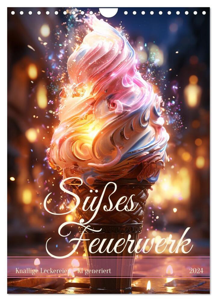 Süßes Feuerwerk (Wandkalender 2024 DIN A4 hoch), CALVENDO Monatskalender