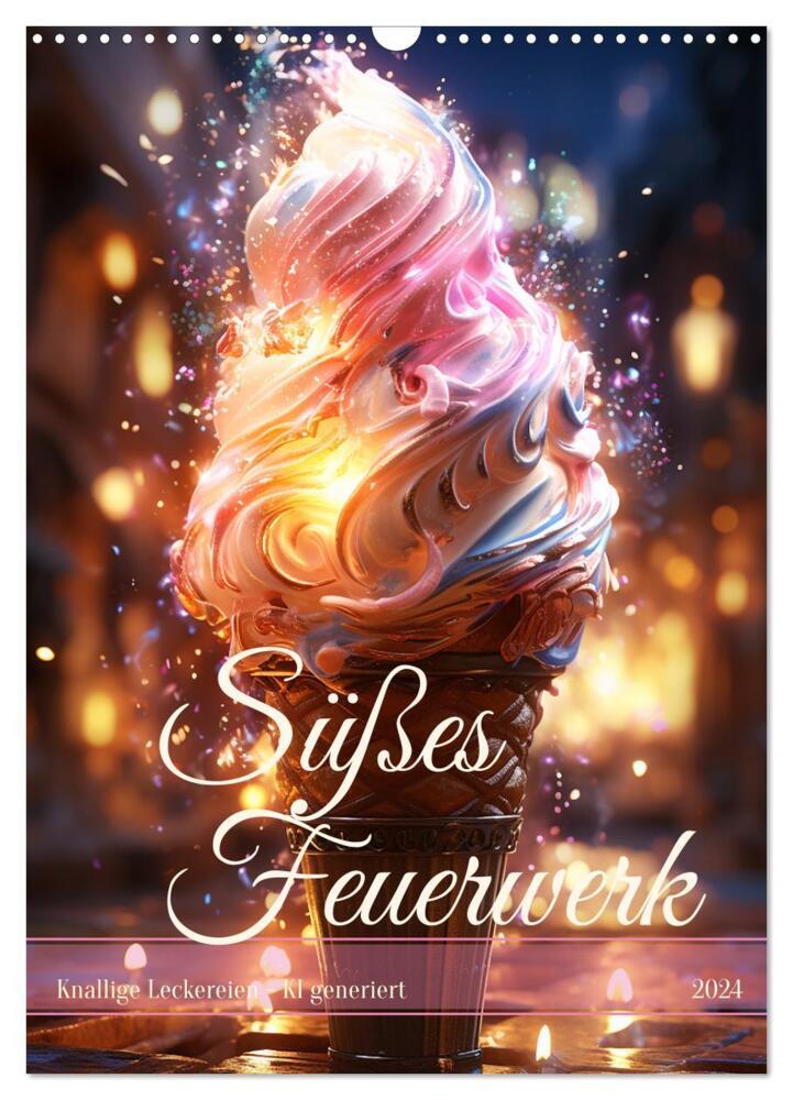 Süßes Feuerwerk (Wandkalender 2024 DIN A3 hoch), CALVENDO Monatskalender