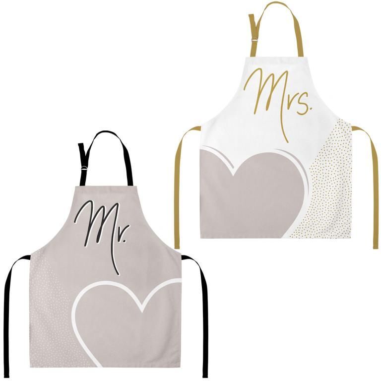Schürzen Set Motiv "Mr & Mrs"