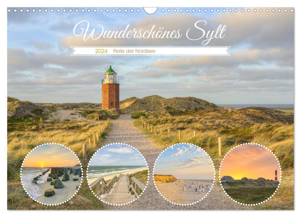 Wunderschönes Sylt - Perle der Nordsee (Wandkalender 2024 DIN A3 quer), CALVENDO Monatskalender