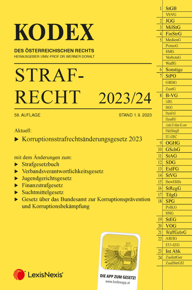 KODEX Strafrecht 2023/24 - inkl. App