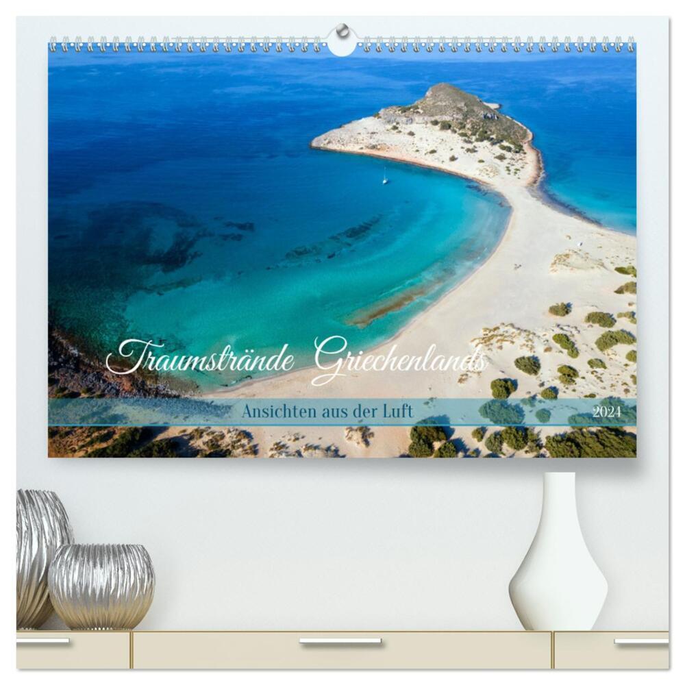 Traumstrände Griechenlands (hochwertiger Premium Wandkalender 2024 DIN A2 quer), Kunstdruck in Hochglanz