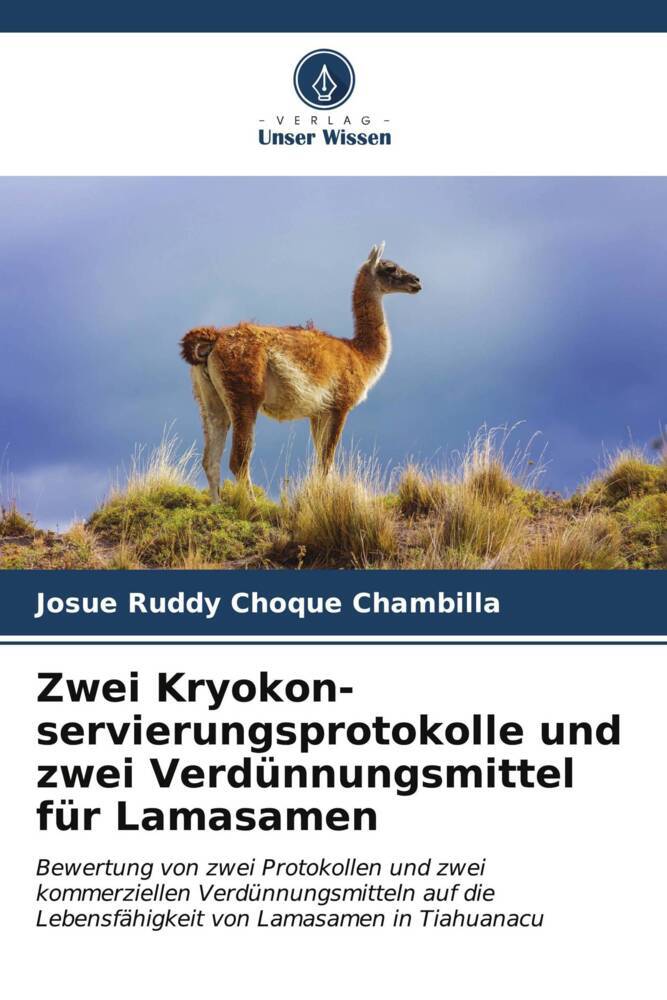 Zwei Kryokon-servierungsprotokolle und zwei Verdünnungsmittel für Lamasamen