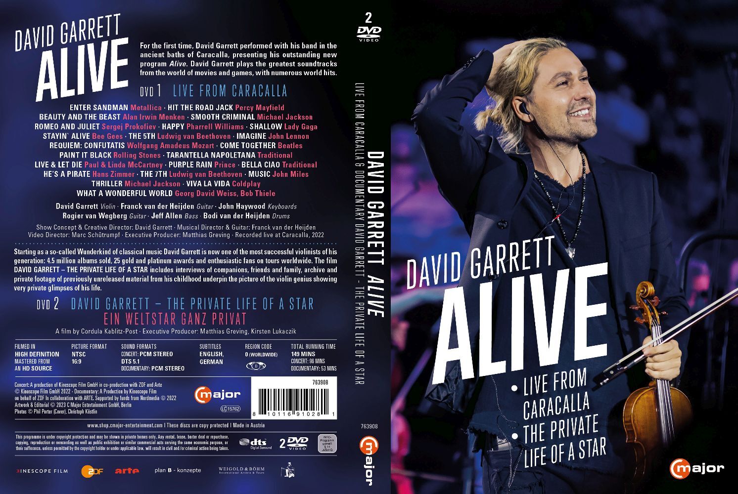 David Garrett: Alive, 2 DVD