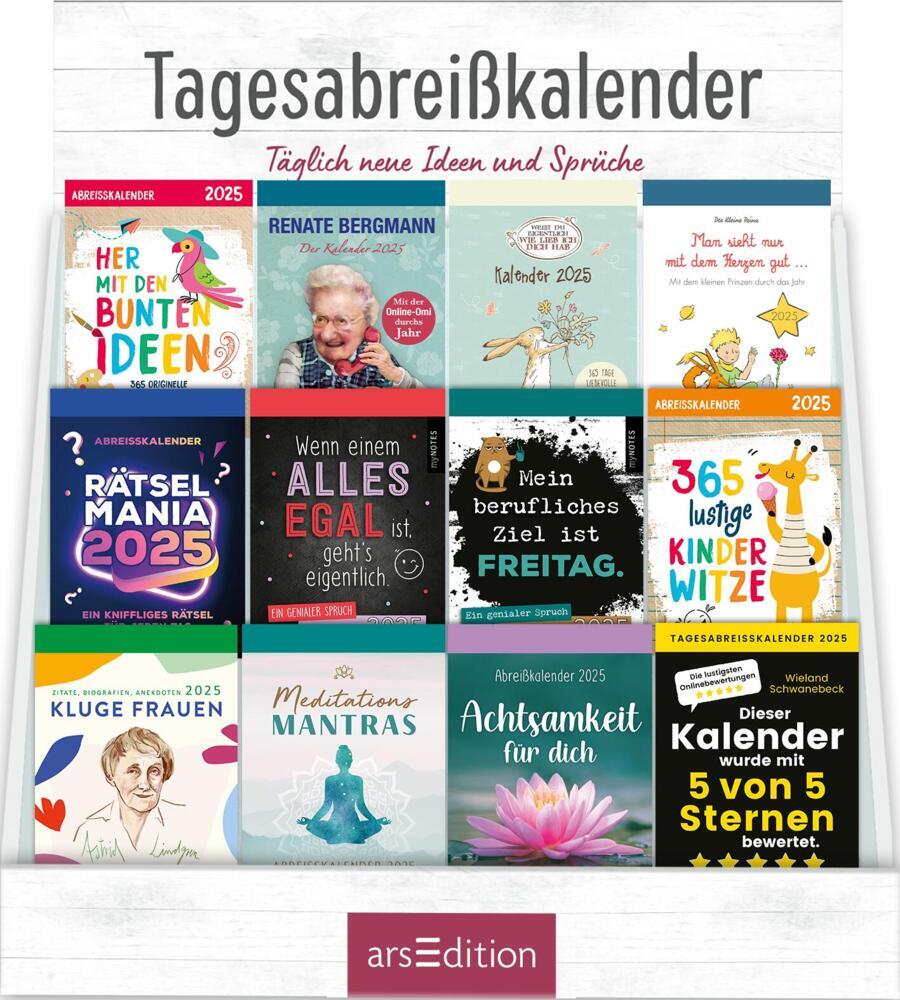 Display Tagesabreißkalender 2025
