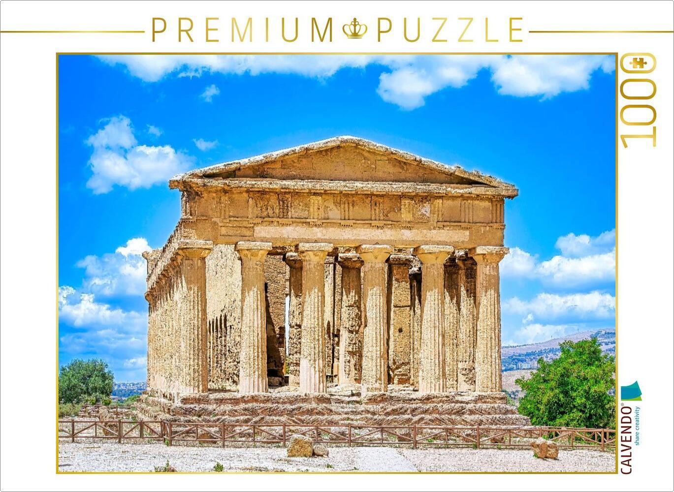 CALVENDO Puzzle Concordia Tempel um 440 v. Chr. | 1000 Teile Lege-Größe 64x48cm Foto-Puzzle für glückliche Stunden