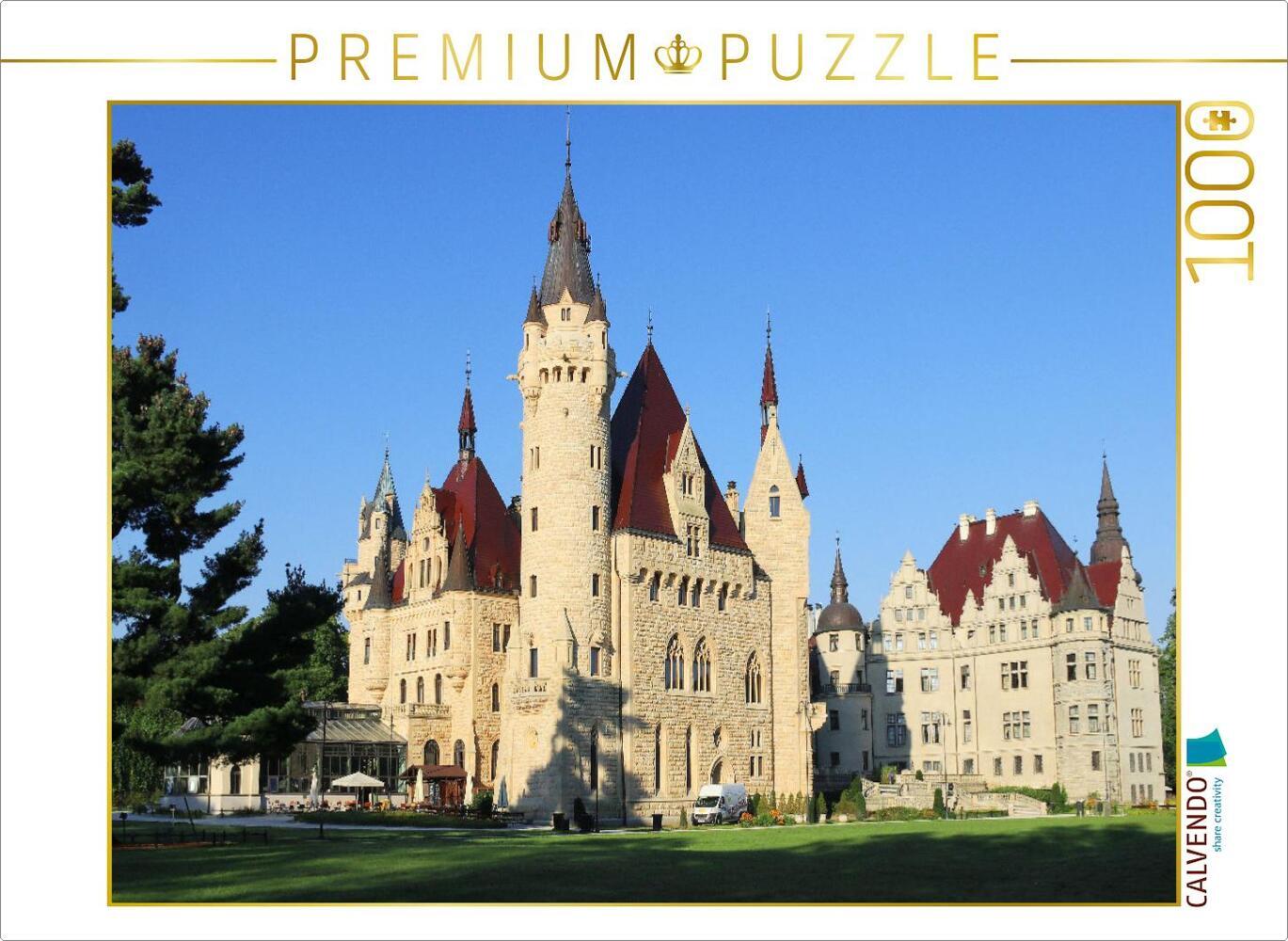 CALVENDO Puzzle Schloss Moschen (Moszna Zamek) im südlichen Polen | 1000 Teile Lege-Größe 64x48cm Foto-Puzzle für glückliche Stunden