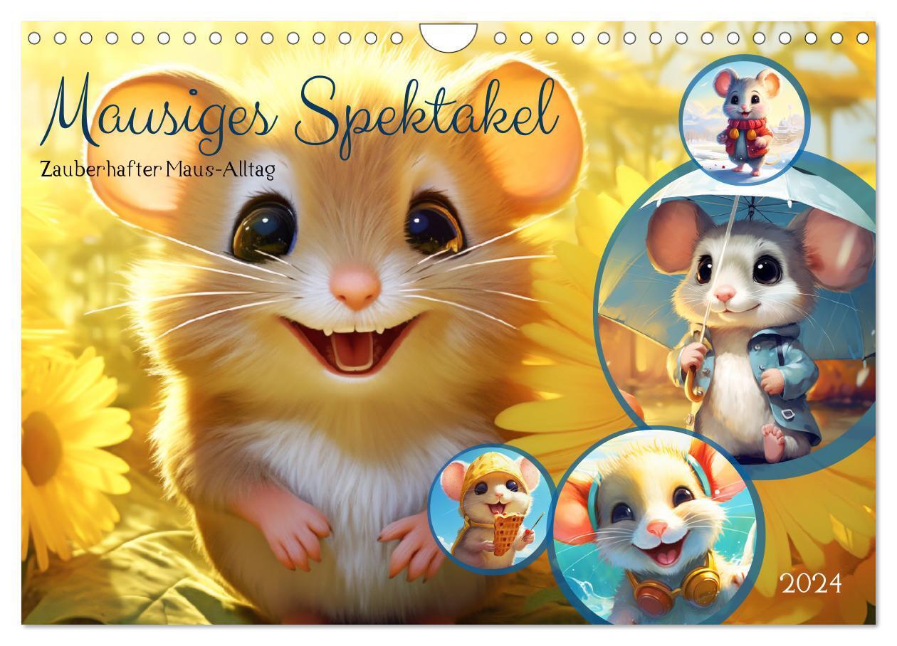 Mausiges Spektakel. Zauberhafter Maus-Alltag (Wandkalender 2024 DIN A4 quer), CALVENDO Monatskalender