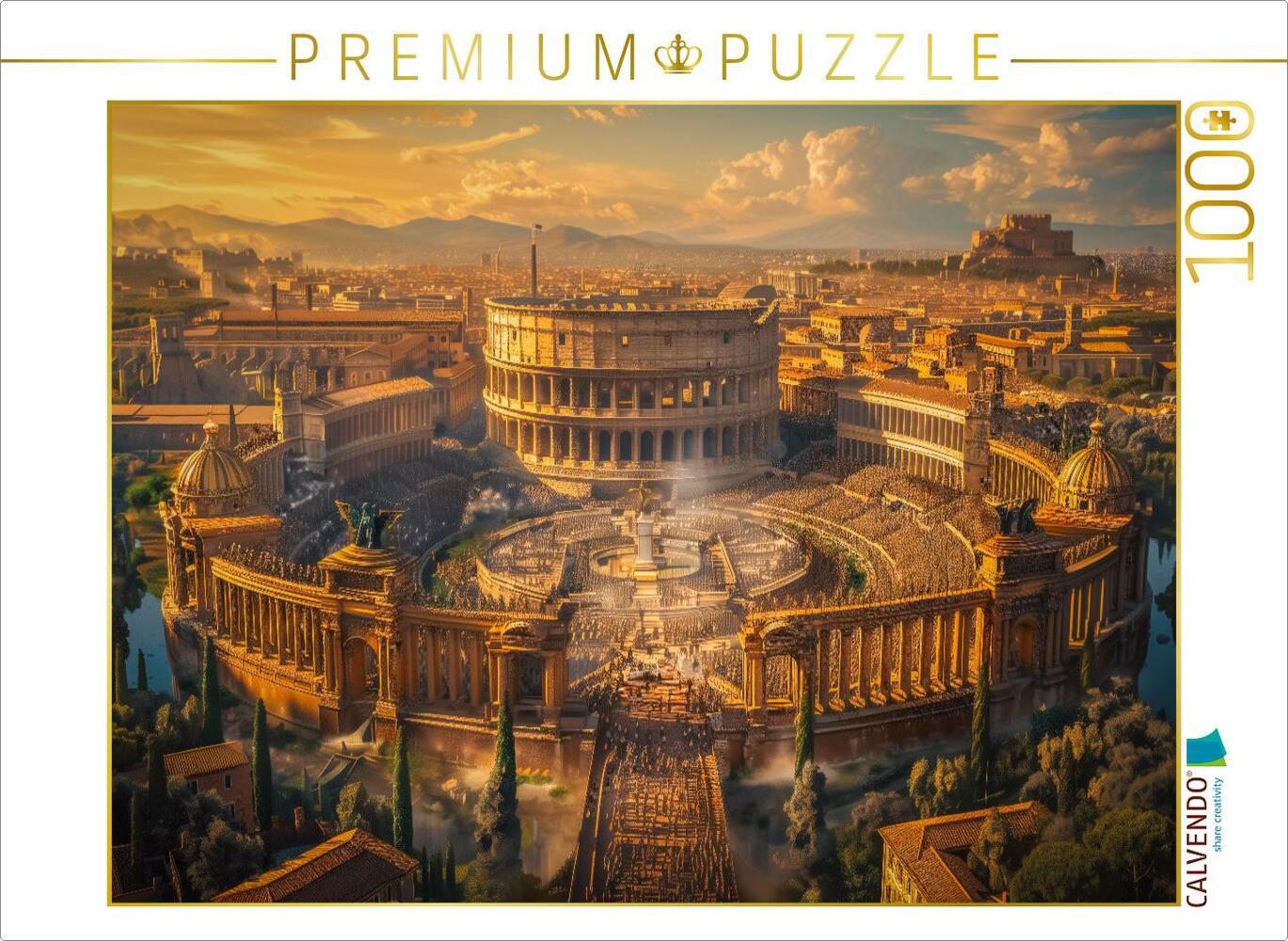 CALVENDO Puzzle Ein Motiv aus dem Kalender Im Schatten des Kolosseums | 1000 Teile Lege-Größe 64x48cm Foto-Puzzle für glückliche Stunden
