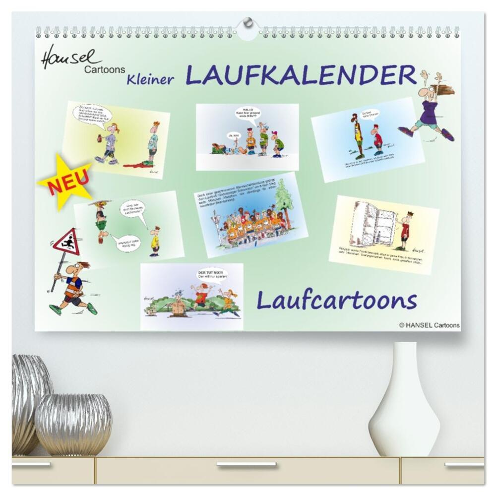 HANSELs kleiner Laufkalender (hochwertiger Premium Wandkalender 2026 DIN A2 quer), Kunstdruck in Hochglanz