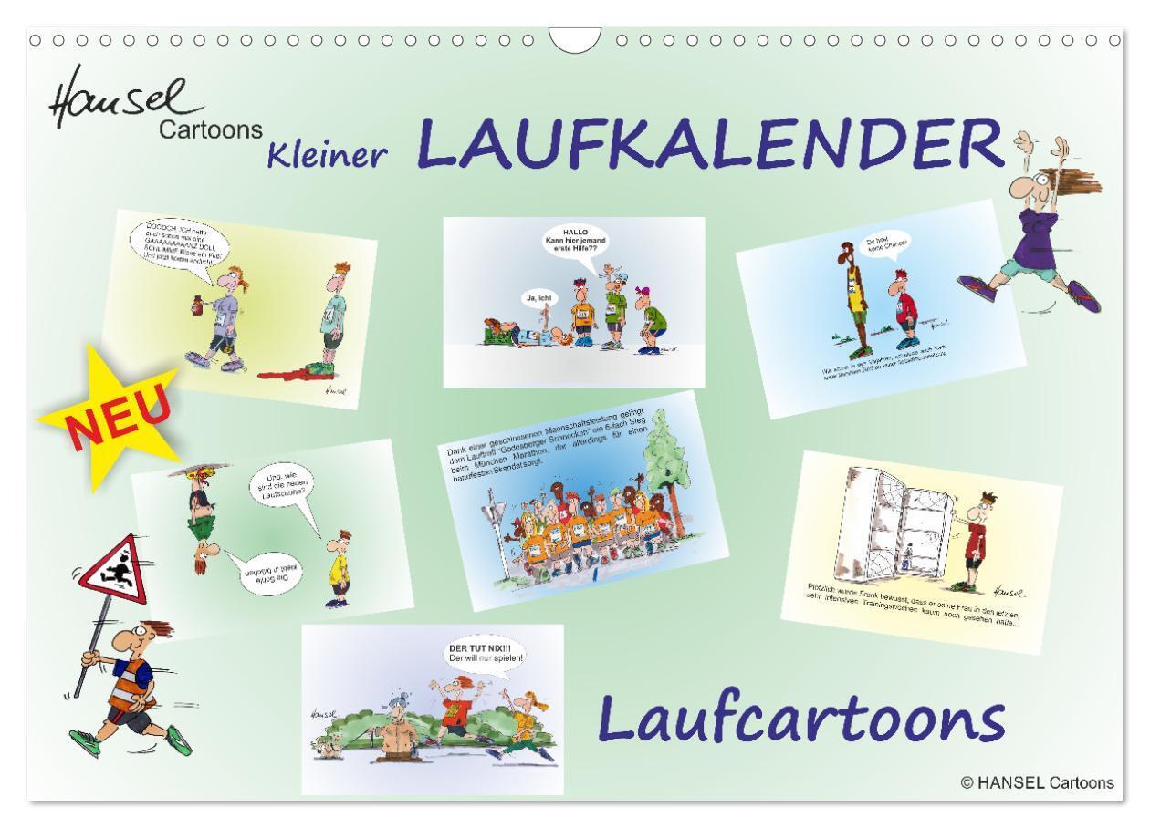 HANSELs kleiner Laufkalender (Wandkalender 2026 DIN A3 quer), CALVENDO Monatskalender