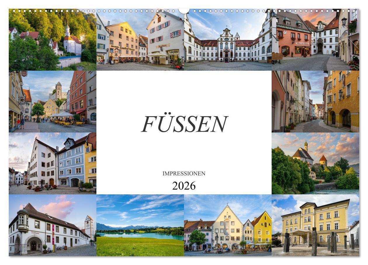 Füssen Impressionen (Wandkalender 2026 DIN A2 quer), CALVENDO Monatskalender