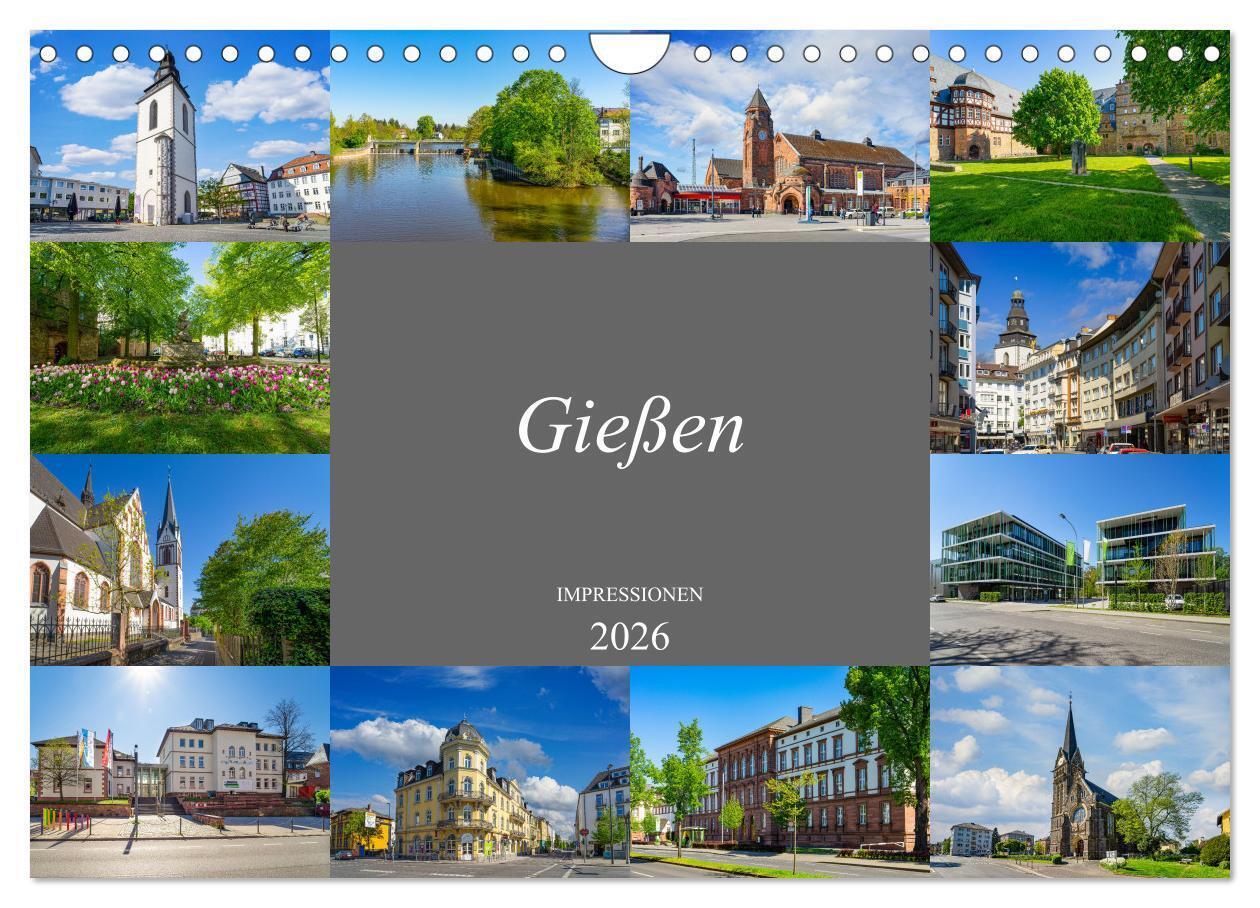 Gießen Impressionen (Wandkalender 2026 DIN A4 quer), CALVENDO Monatskalender