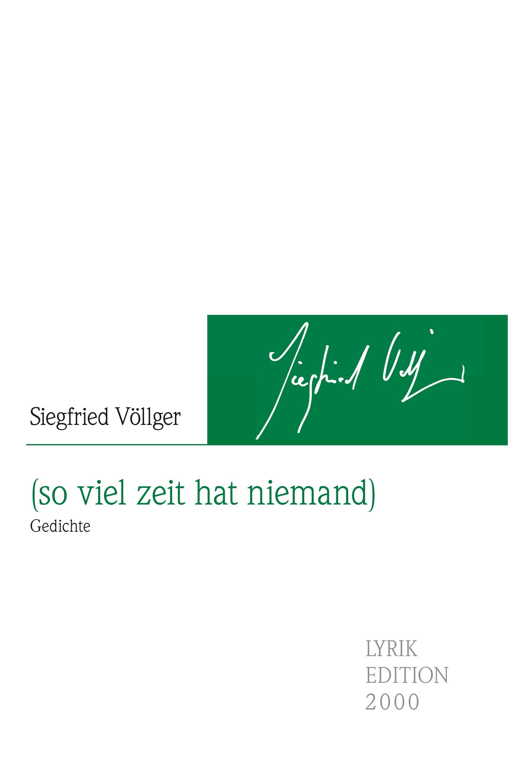 (so viel zeit hat niemand)