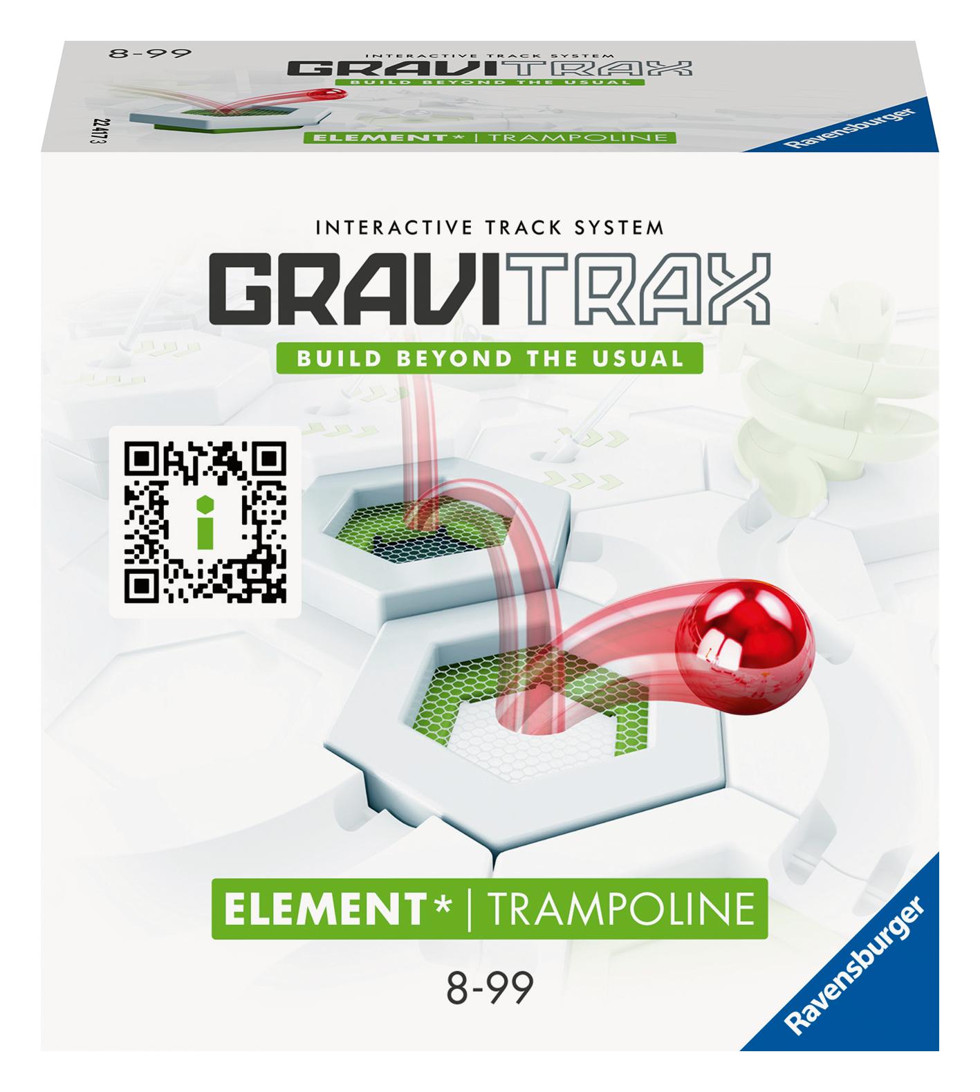 Ravensburger GraviTrax Element Trampolin - Zubehör für das Kugelbahnsystem. Kombinierbar mit allen GraviTrax Produktlinien, Starter-Sets, Extensions und Elements, Konstruktionsspielzeug ab 8 Jahren