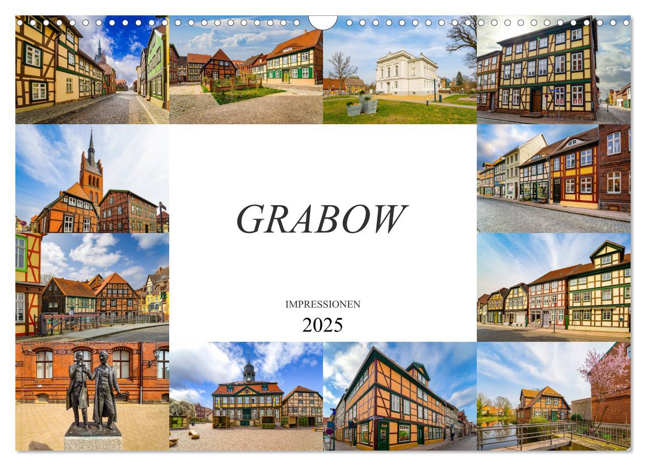 Grabow Impressionen (Wandkalender 2025 DIN A3 quer), CALVENDO Monatskalender