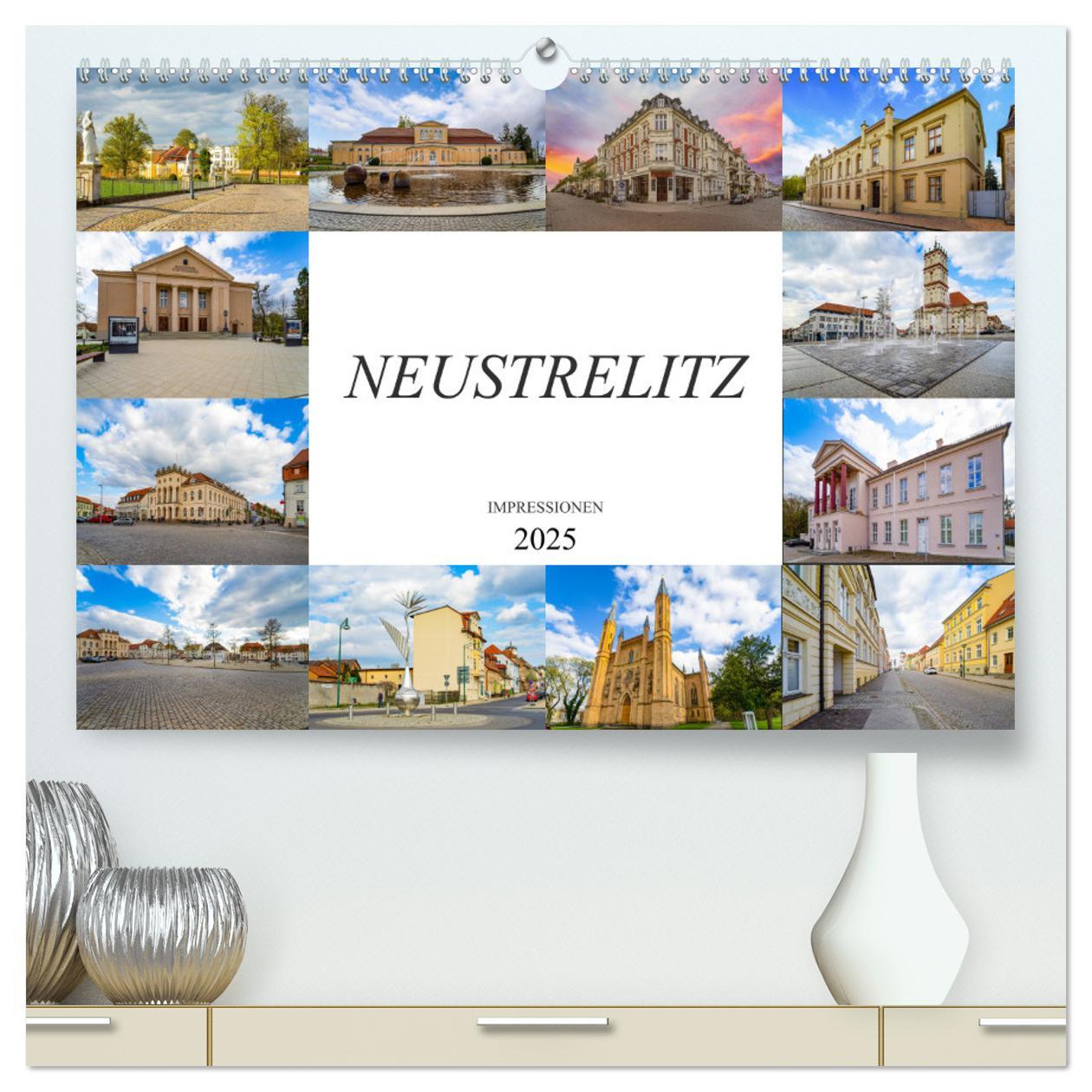 Neustrelitz Impressionen (hochwertiger Premium Wandkalender 2025 DIN A2 quer), Kunstdruck in Hochglanz