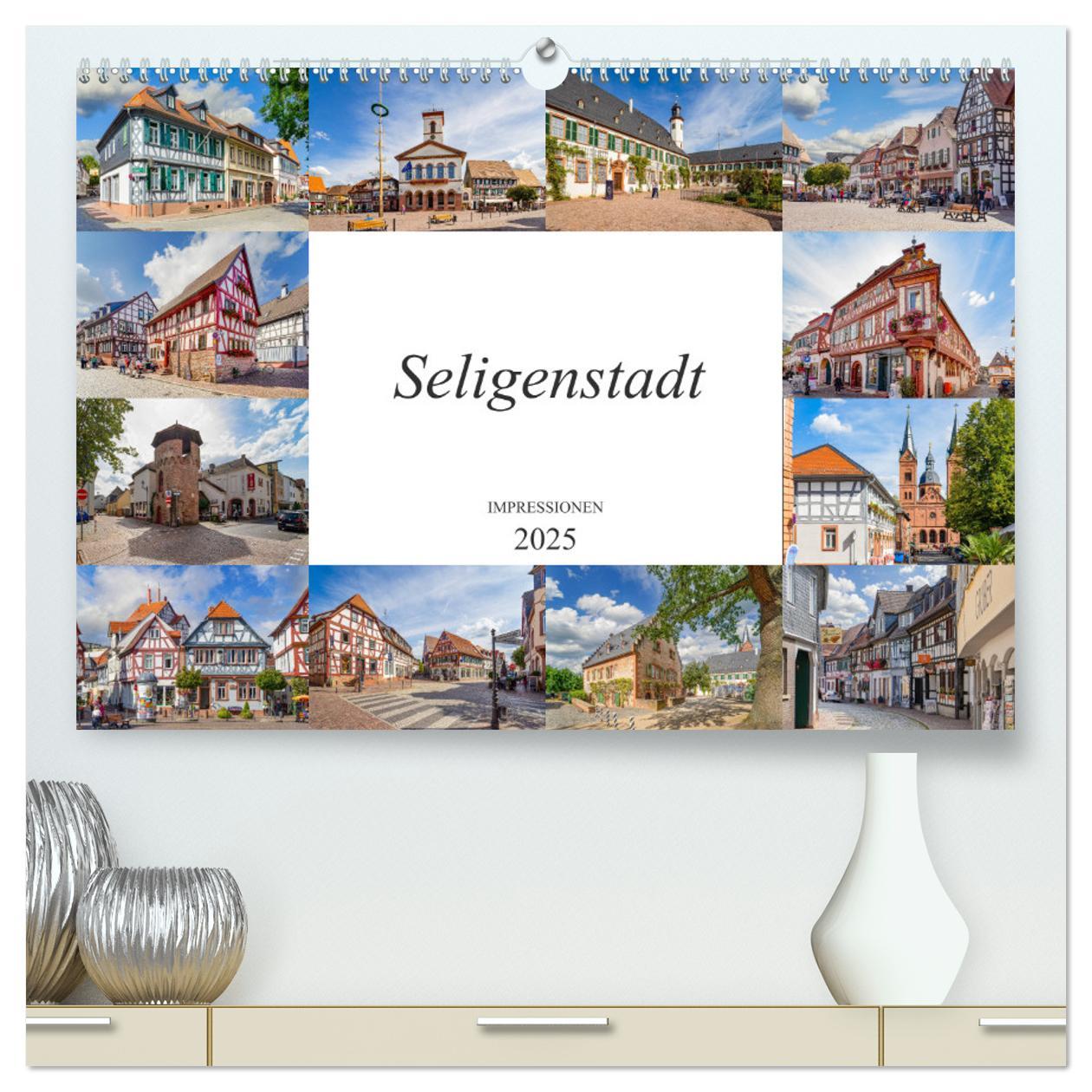 Seligenstadt Impressionen (hochwertiger Premium Wandkalender 2025 DIN A2 quer), Kunstdruck in Hochglanz