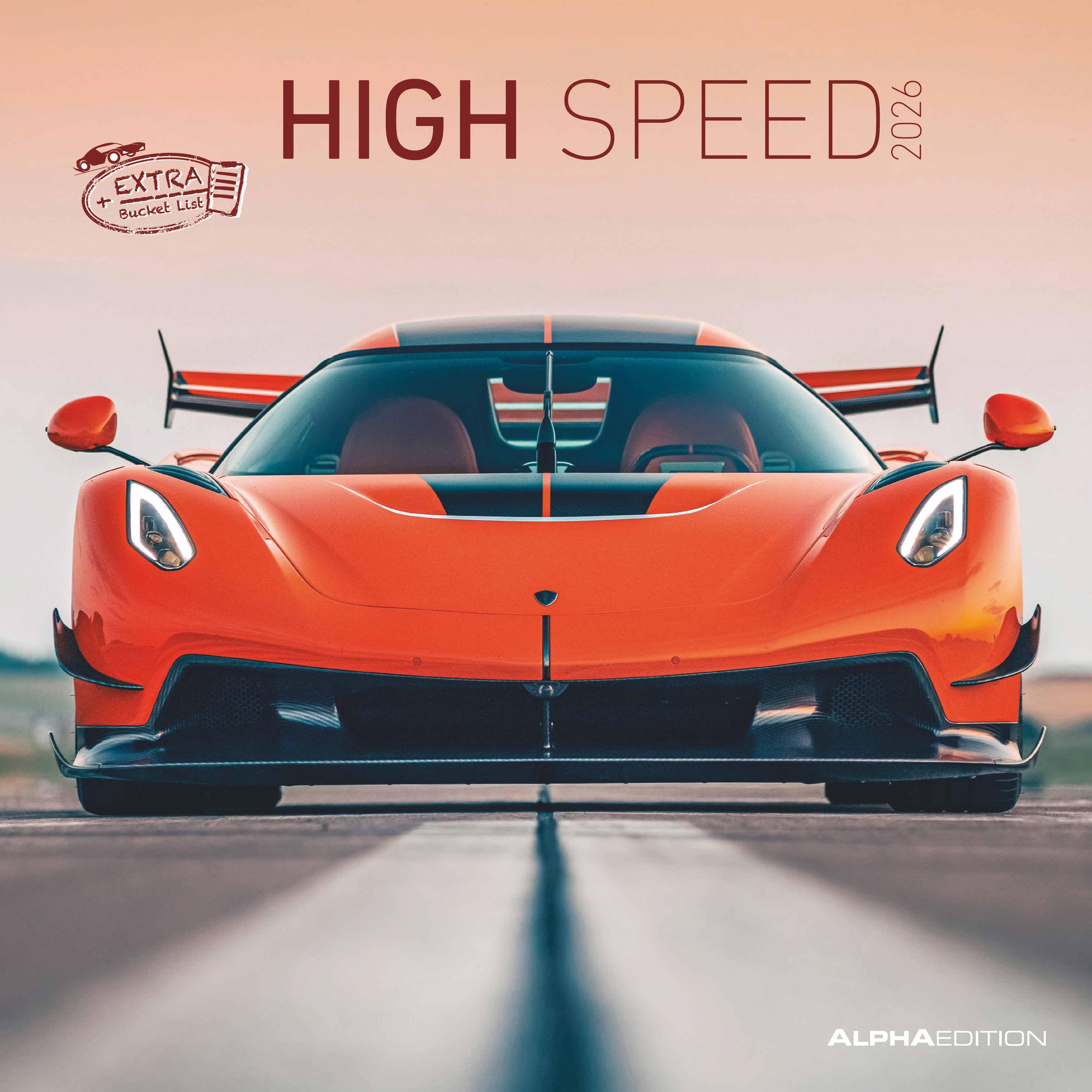 High Speed 2026 - Broschürenkalender 30x30 cm (30x60 geöffnet) - Kalender mit Platz für Notizen - Bildkalender - Wandplaner - Technikkalender