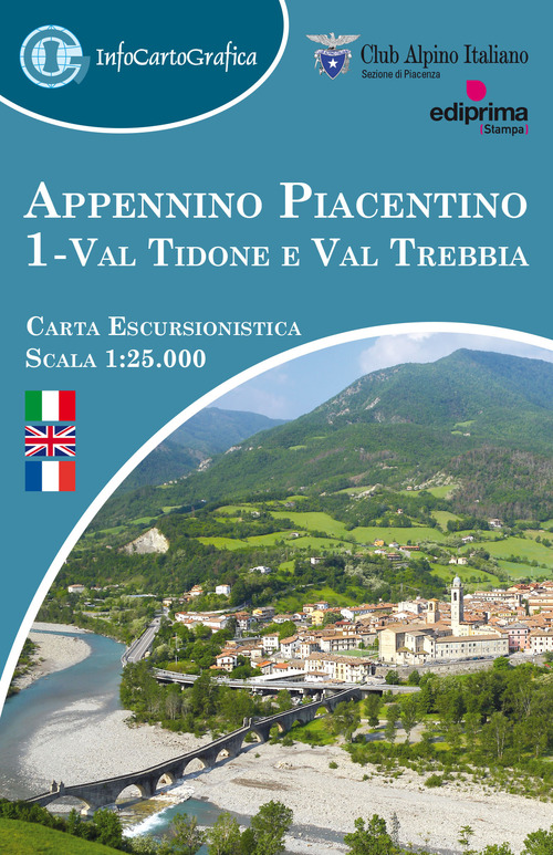 Appennino piacentino. Carta escursionistica 1:25.000. Ediz. italiana, inglese e francese. Con piccola guida