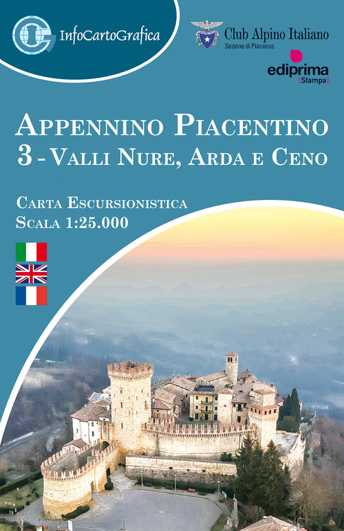 Appennino piacentino. Carta escursionistica 1:25.000. Ediz. italiana, inglese e francese. Con piccola guida
